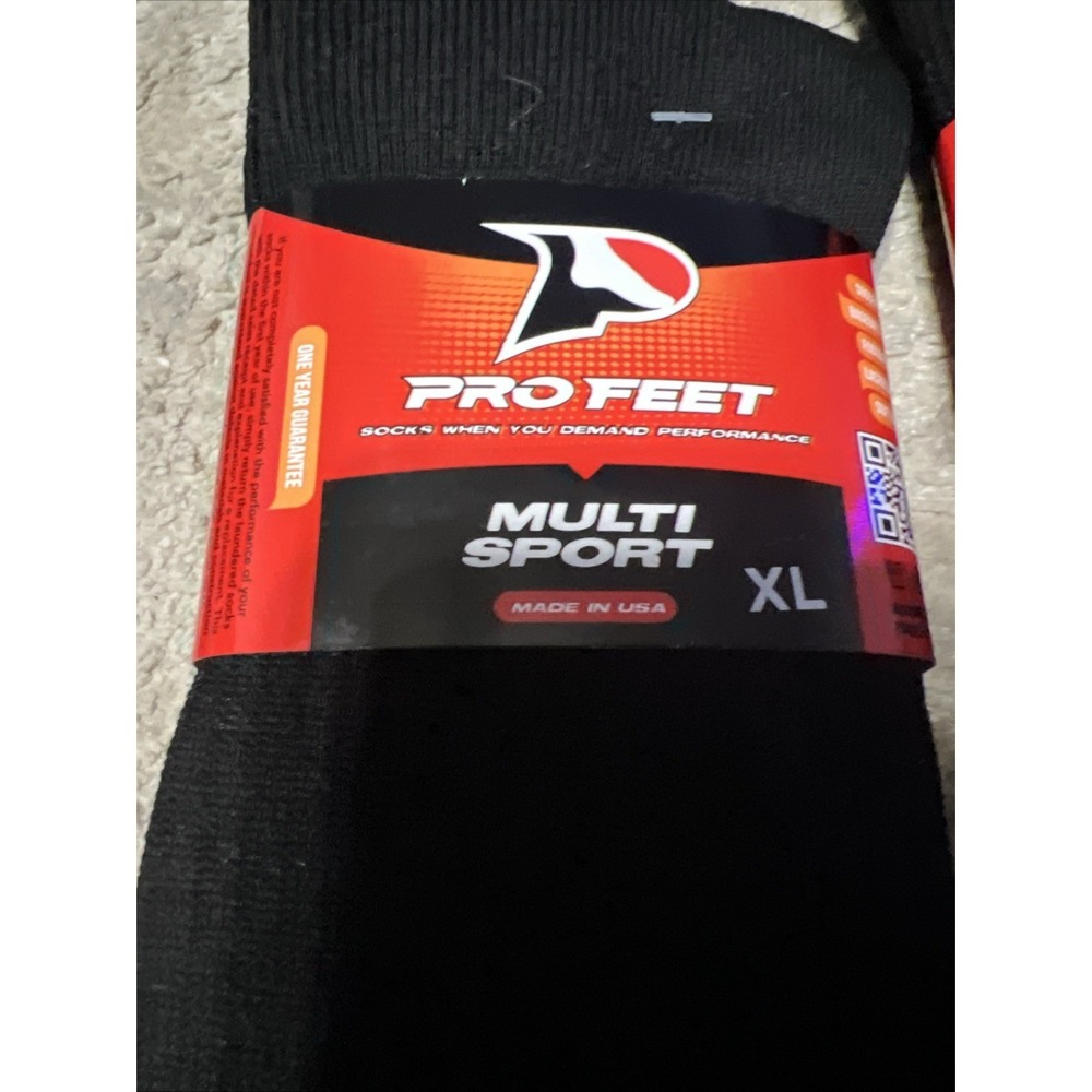 ProFeet Multi Sport Maximum Performance Over The Calf Socks Black Size 13-16 XL - Picture 5 of 5